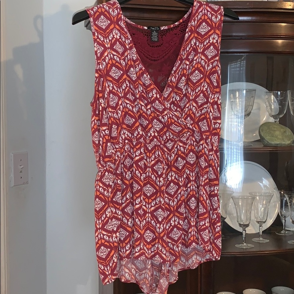 Patterned romper